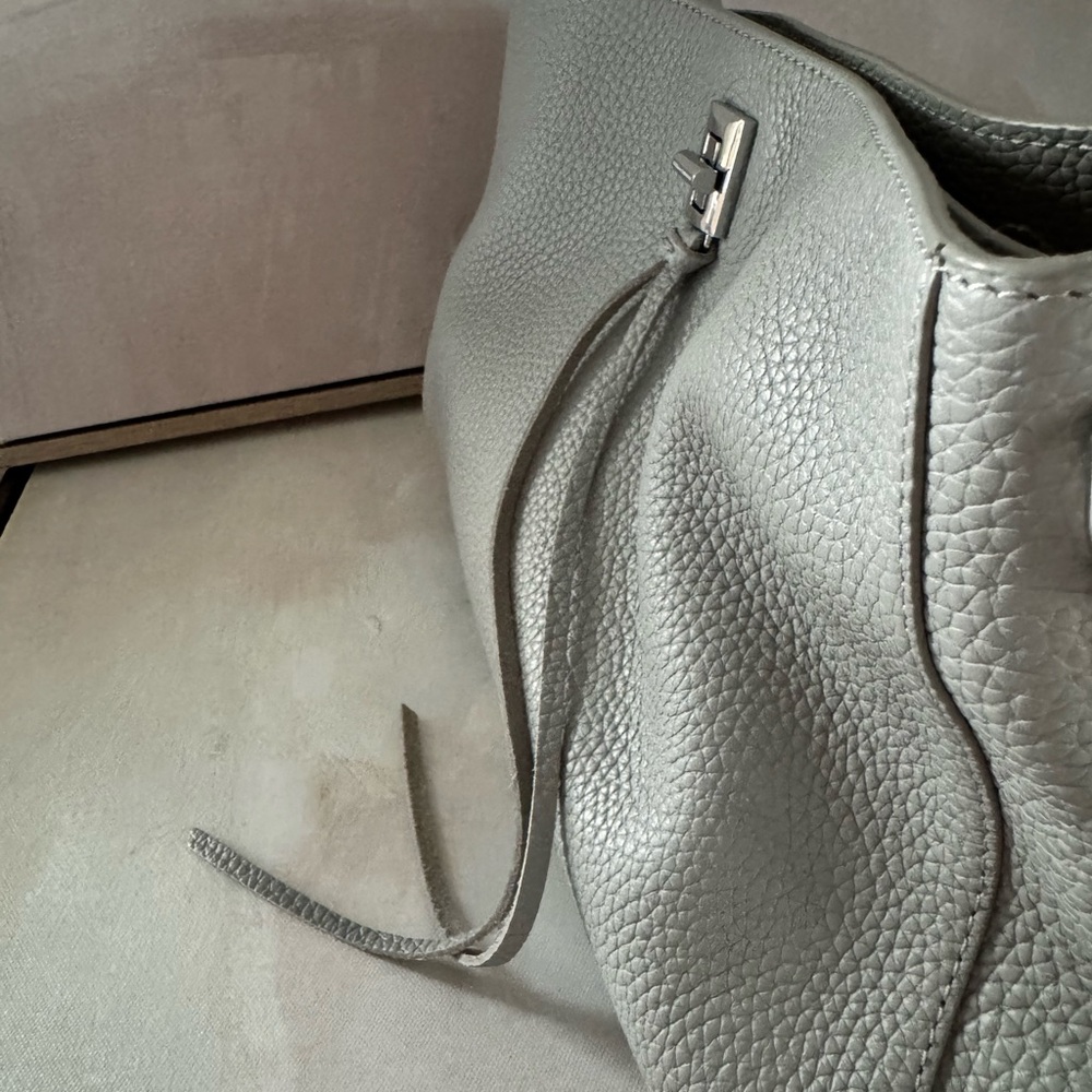 Rebecca Minkoff Darren East/West Leather Shoulder Bag in Dove Gray - Picture 5 of 16